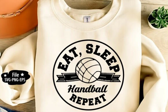 A Designer's Look at the Eat Sleep Handball Repeat Embroidery File