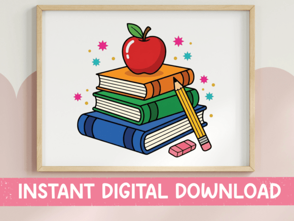 A Designer's Take on Back to School Apple Books Clipart