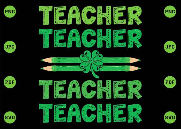 A Teacher's Shamrock Bow Design Ready for Stitching