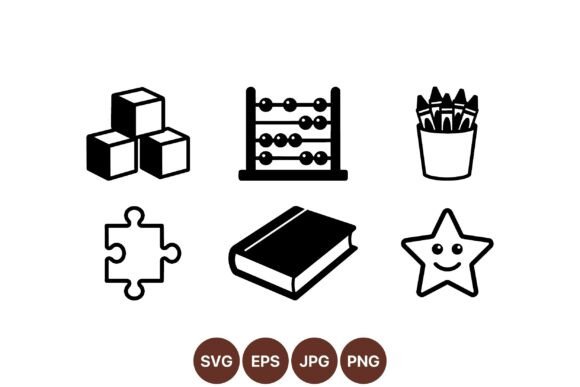Black School Icon Vector Pack: Embroidery Design Review