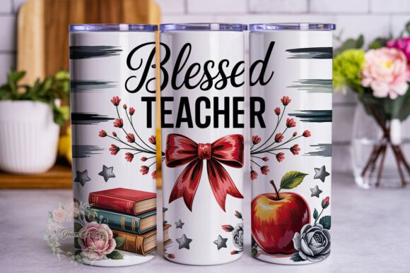Blessed Teacher Books Apple 20oz Tumbler: Design Review