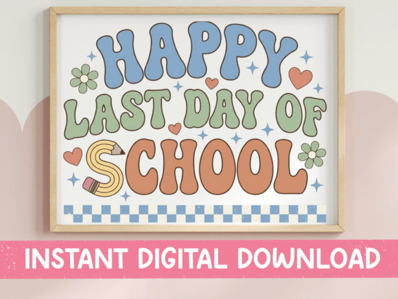 Happy Last Day of School Retro Design Review