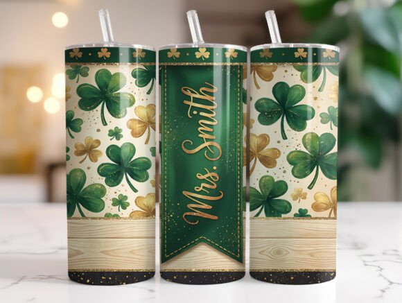 Lucky Clover Teacher 20oz Tumbler Wrap: Embroidery Design Review