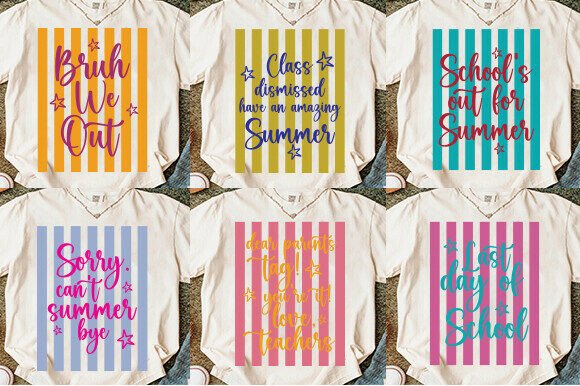 Neon Striped School Summer PNG: Embroidery-Ready Review