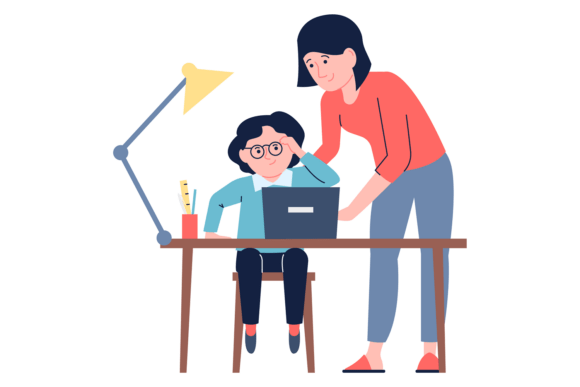 Parent Support Studying Son. School Kid: A Designer’s Review