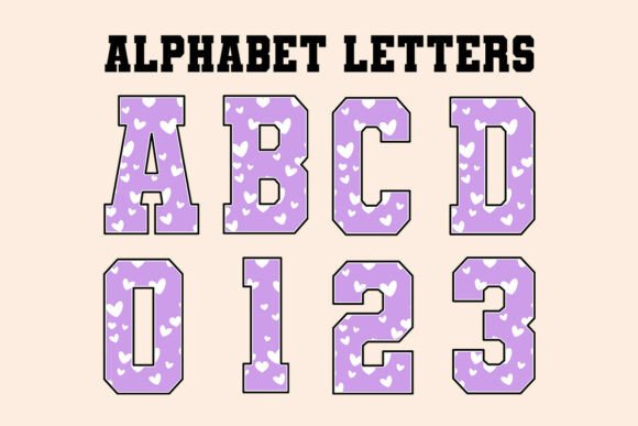 Purple Heart Coquette Teacher Alphabet