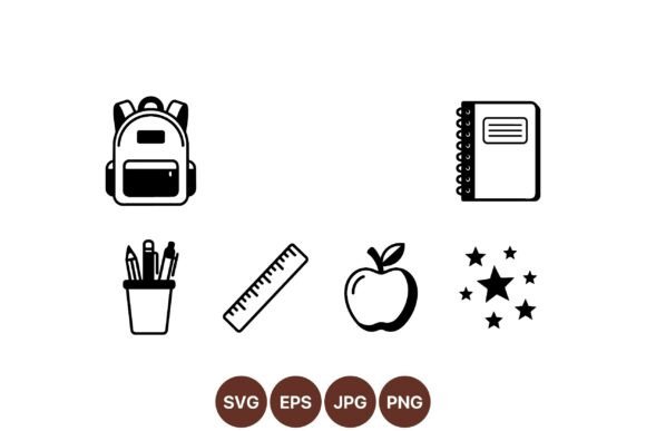 School Essentials Vector Icons: An Embroidery Designer’s Review