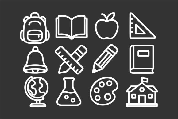 School Supplies Icons: An Embroidery Designer's Review
