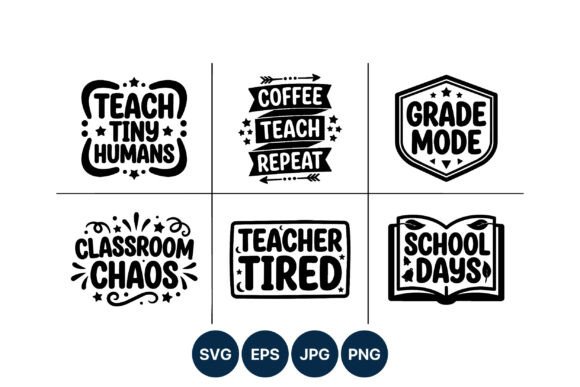 Teacher Phrase Set Black White: A Designer's Review