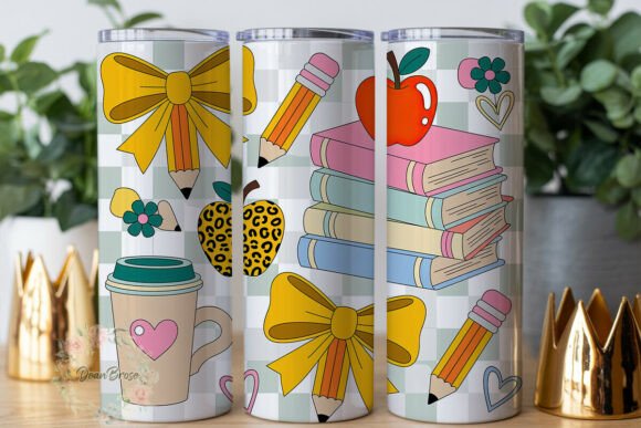 Teacher School Bows Tumbler Wrap Review