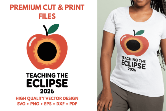 Teaching the Eclipse 2026 Apple SVG for Embroidery